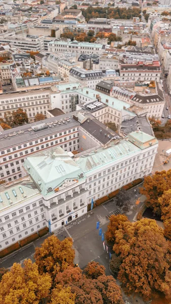 Aerial View Vienna City Center Autumn Austria — Stock Photo, Image