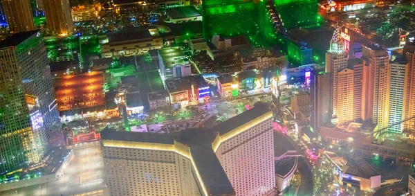 Las Vegas Giugno 2018 Vista Aerea Notturna Elicottero Della Strip — Foto Stock