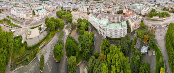 Panoramic Air View Vienna Central Skyline Austria — стокове фото
