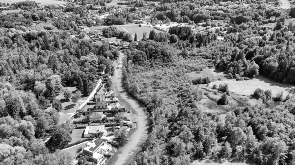 Klagenfurt Uitzicht Vanuit Lucht Stadsmeer Platteland Oostenrijk — Stockfoto