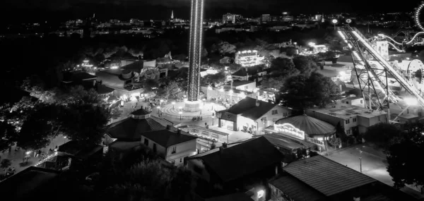 Viena Austria Agosto 2022 Vista Aérea Nocturna Del Parque Prater —  Fotos de Stock