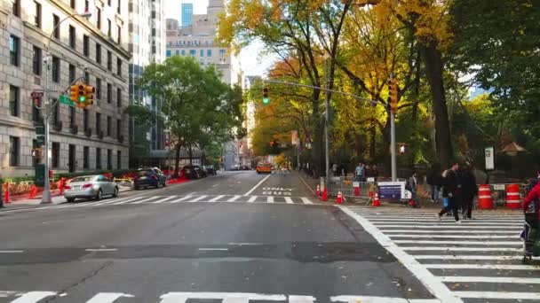 New York City Ottobre 2015 Fifth Avenue Con Traffico Autunnale — Video Stock