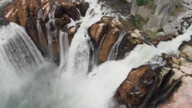 Shoshone şelalesi, Idaho. İHA 'dan hava görüntüsü - ABD