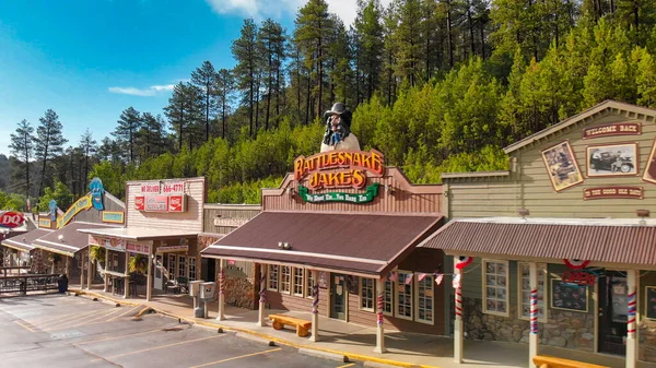 Keystone South Dakota Juli 2019 Hoofdstraat Vol Boetiekjes Cadeauwinkels Lekker — Stockfoto