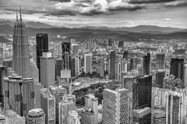 Vista Aérea Del Horizonte Del Centro Kuala Lumpur Malasia — Foto de Stock