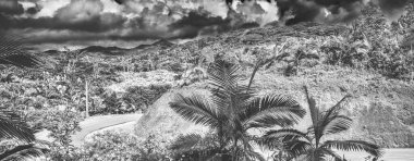 Güzel tropikal ada, Mauritius 'un hava manzarası