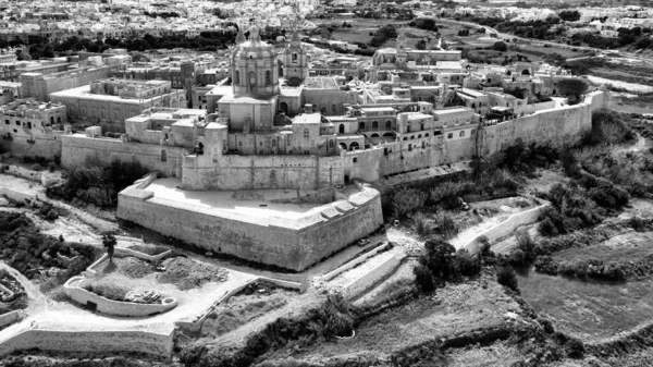 Aerial View Mdina Medieval City Malta — Stock Photo, Image