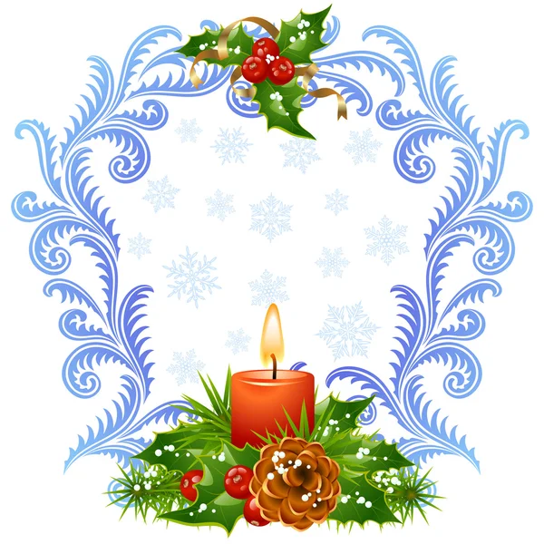 Karácsony és újévi üdvözlőkártya — Stock Vector