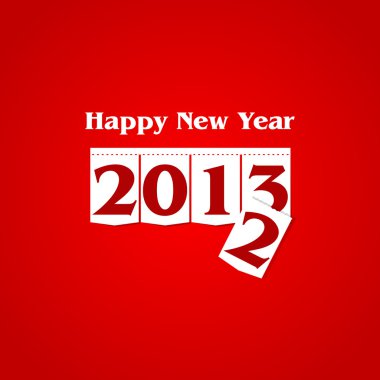 Mutlu yıllar tebrik kartı.