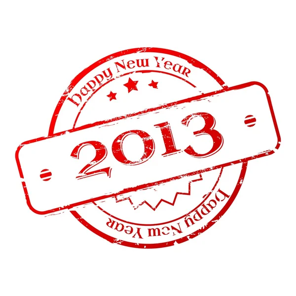 Briefmarke zum neuen Jahr 2013 — Stockvektor