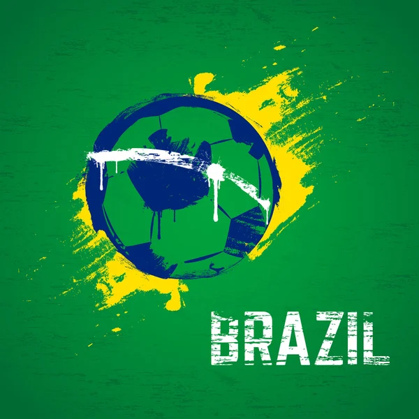 Brazil football background. — Stock Vector