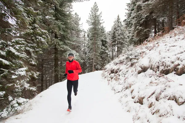 Sendero de invierno corriendo — Foto de Stock