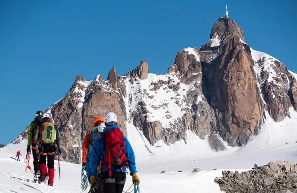 El pico Aiguille du Midi — Foto de Stock