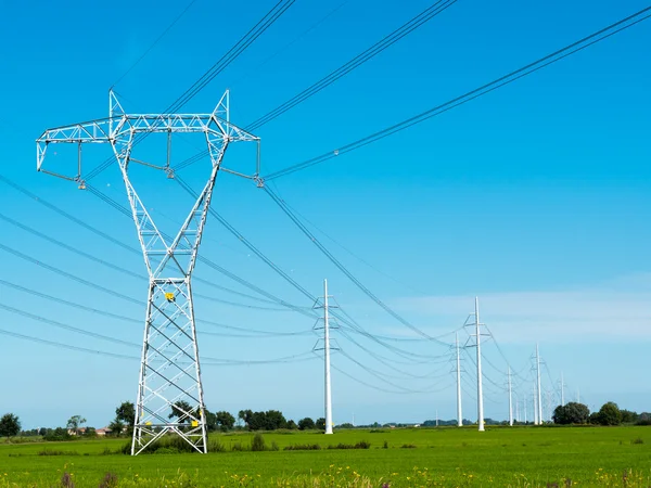 High voltage power lines — Stock Photo, Image