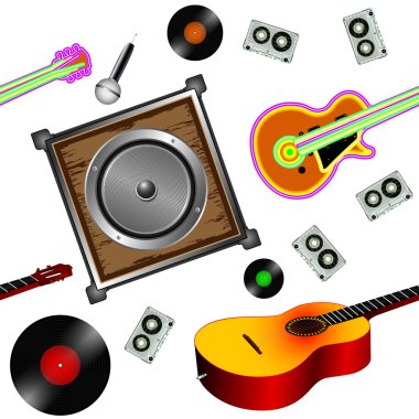 Music pattern clipart