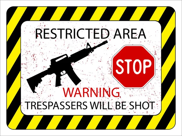No trespassers allowed — Stock Vector