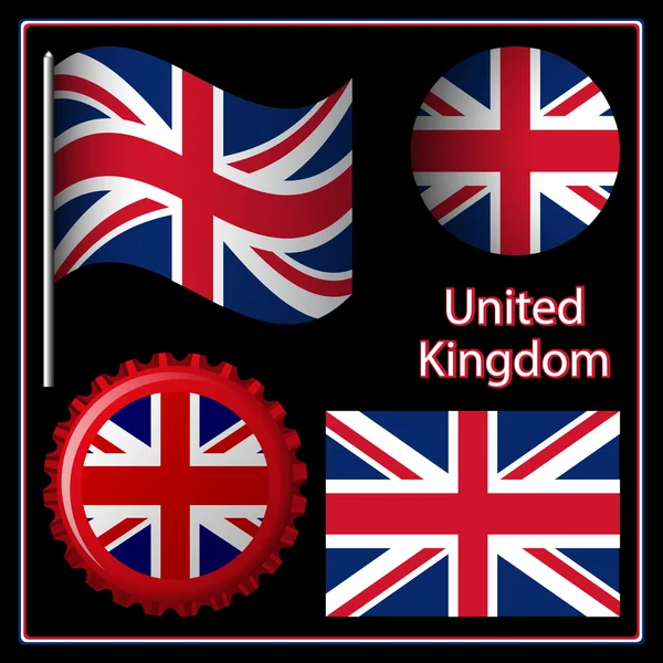 England graphic set — Stock Vector