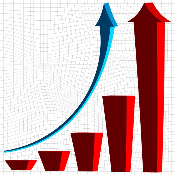 Business bar graph — Stock Vector