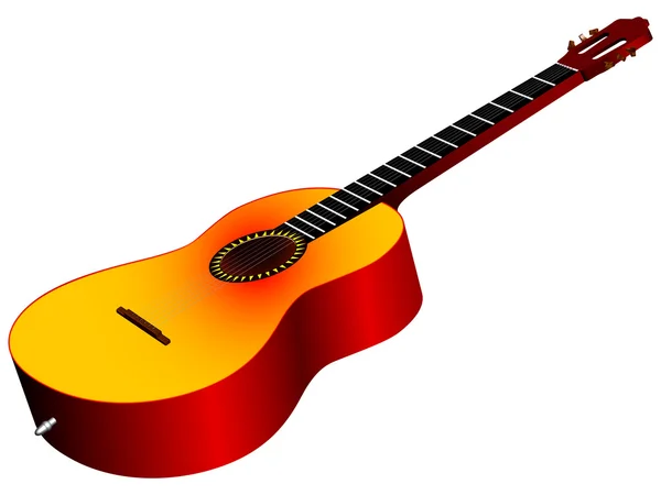 3d acoustic guitar — Stock Vector