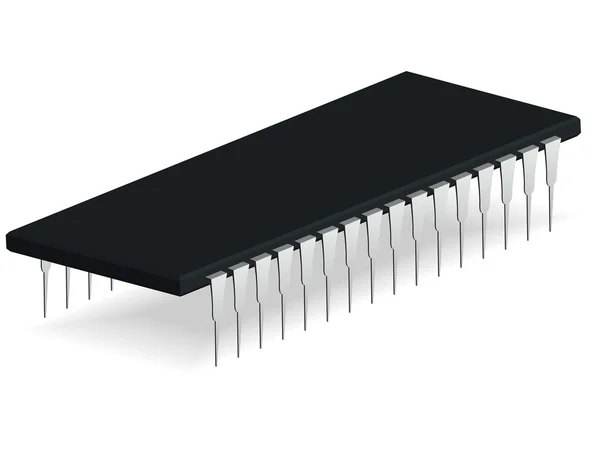 Computer microchip — Stock Vector