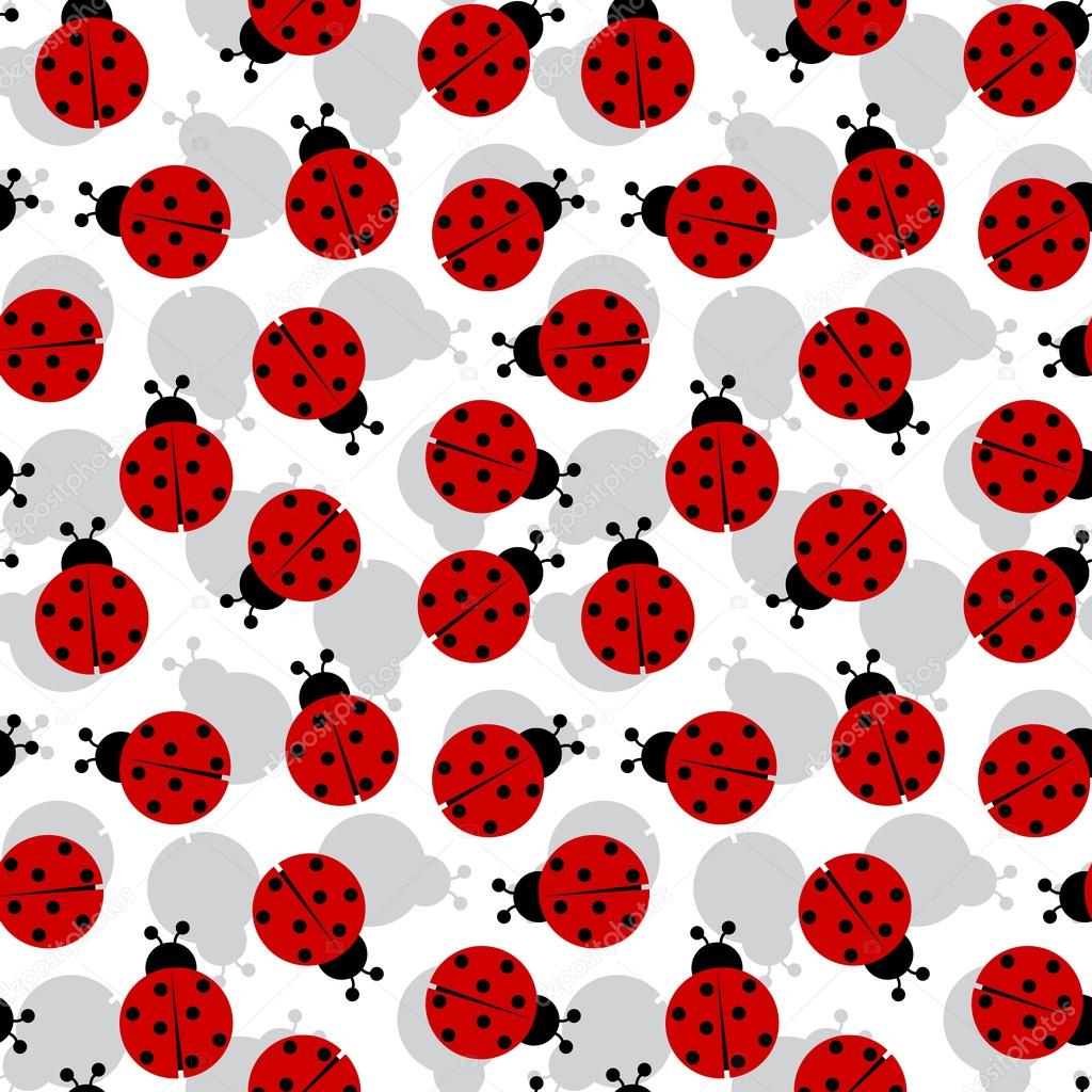 Ladybugs seamless texture