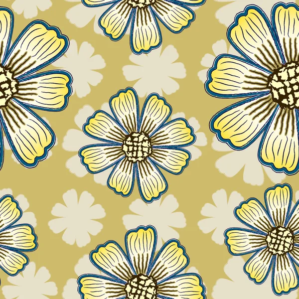 Fondo floral sin costuras — Archivo Imágenes Vectoriales