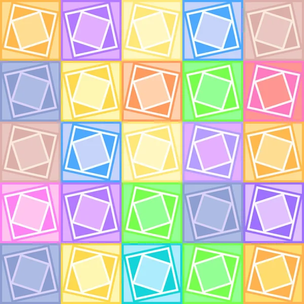 Pastel vierkanten patroon — Stockvector