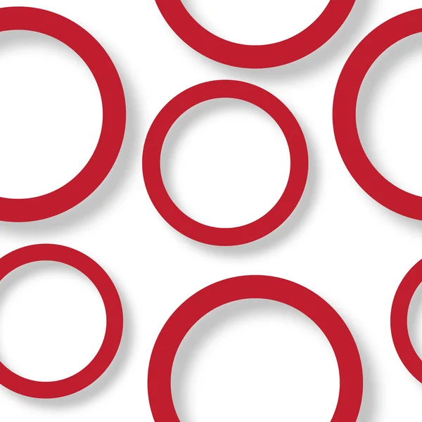 Červené kruhy stínovaný vzor — Stockový vektor