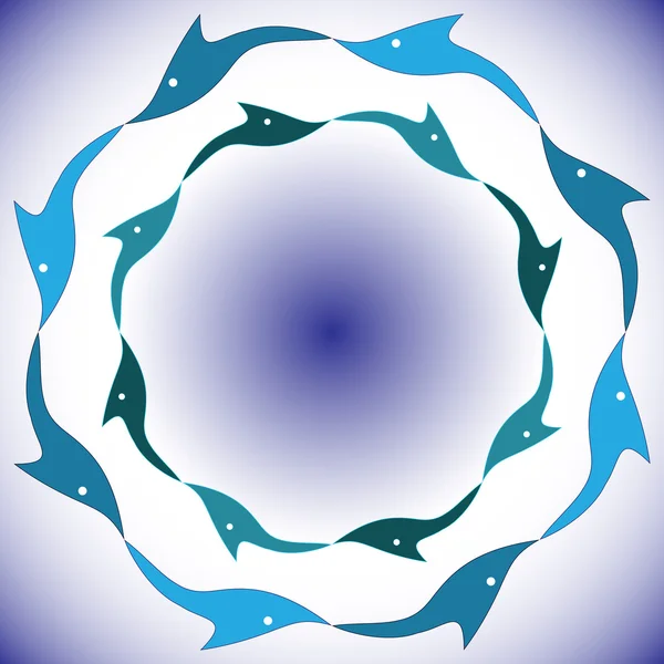 海豚舞 — 图库矢量图片