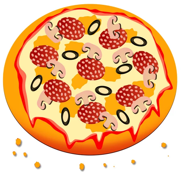 Pizza kreskówka — Wektor stockowy
