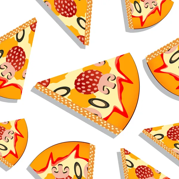 ピザのスライスのパターン — ストックベクタ