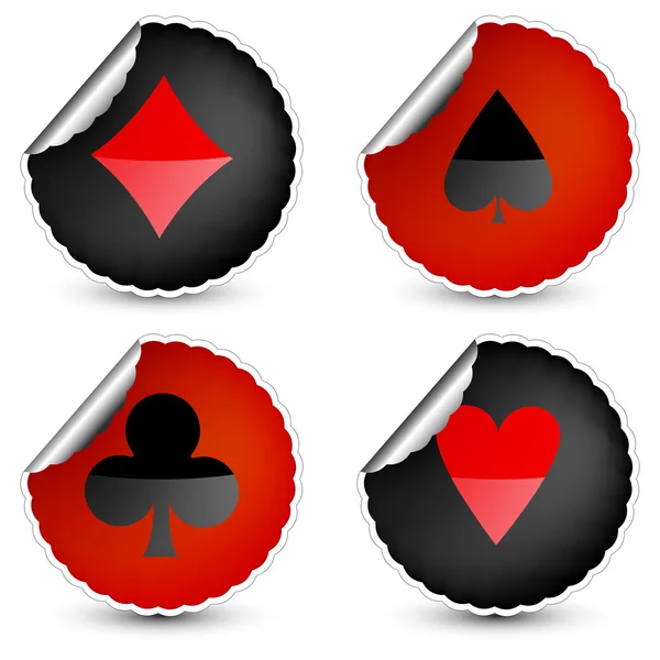 Pegatinas de casino — Vector de stock