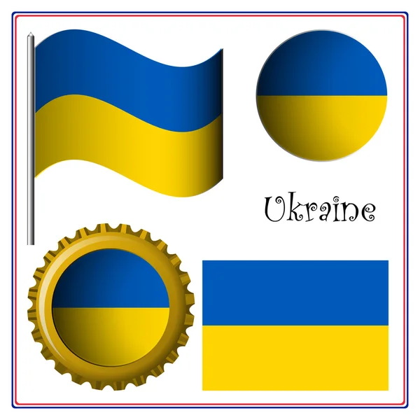 Conjunto gráfico ucraniano — Archivo Imágenes Vectoriales