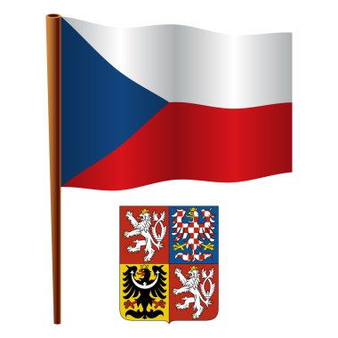 dalgalı Çek Cumhuriyeti bayrağı