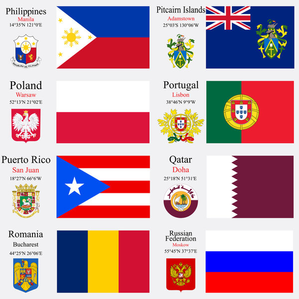 world flags and capitals set 19