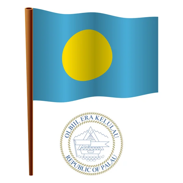 Falisty flaga Palau — Wektor stockowy