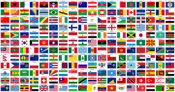 alphabetical world flags