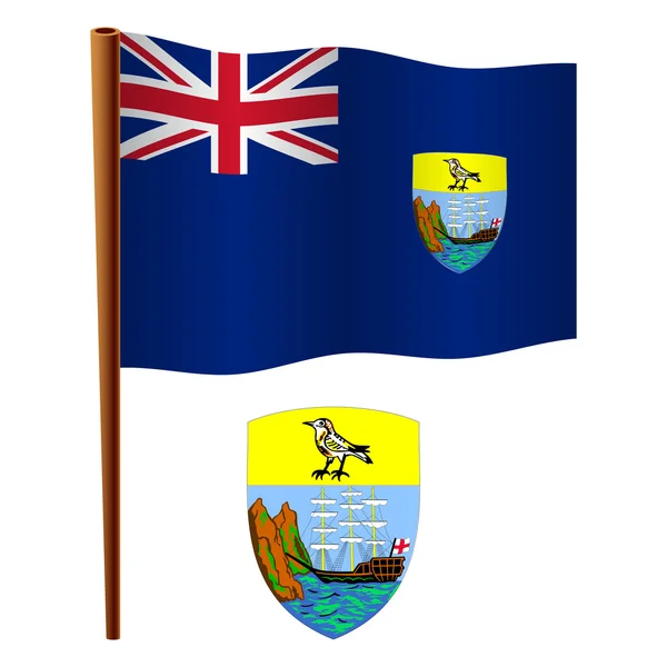 Saint helena drapeau ondulé — Image vectorielle