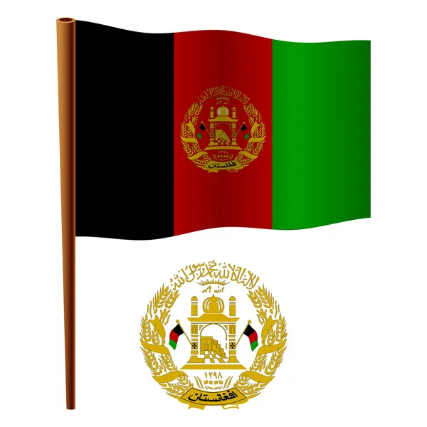 Afghanistan golvende vlag — Stockvector