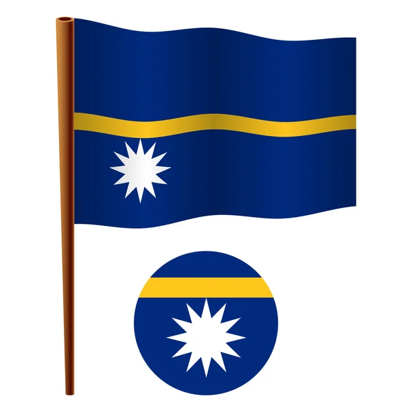 Nauru bølget flag – Stock-vektor