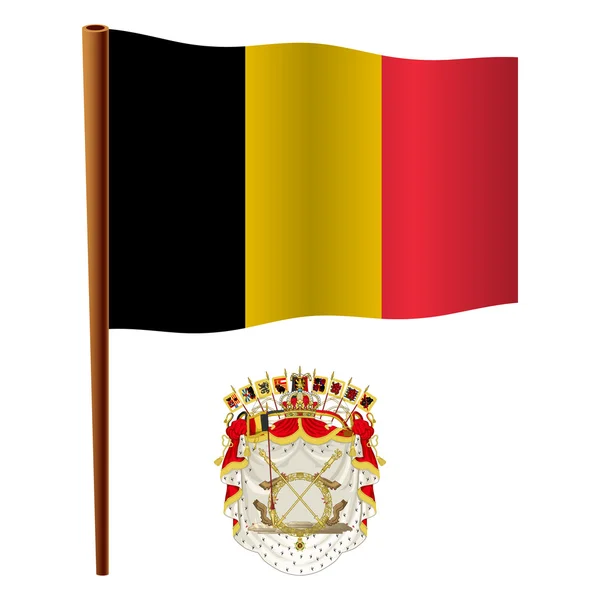 Belgium wavy flag — Stock Vector