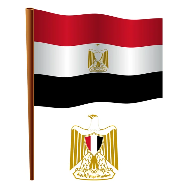 Egypt wavy flag — Stock Vector