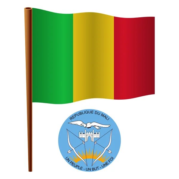Falisty flaga Mali — Wektor stockowy