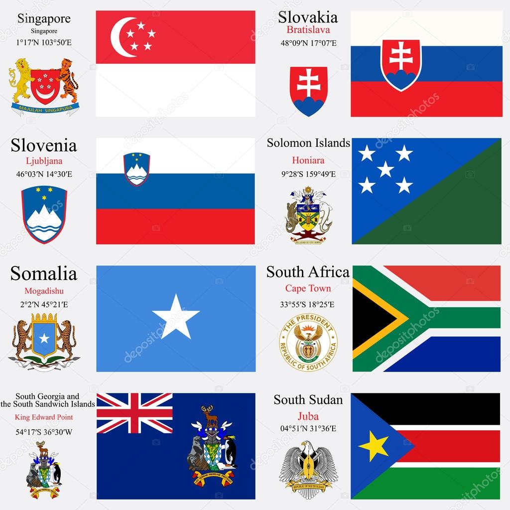 Flags Of The World With Names And Capitals