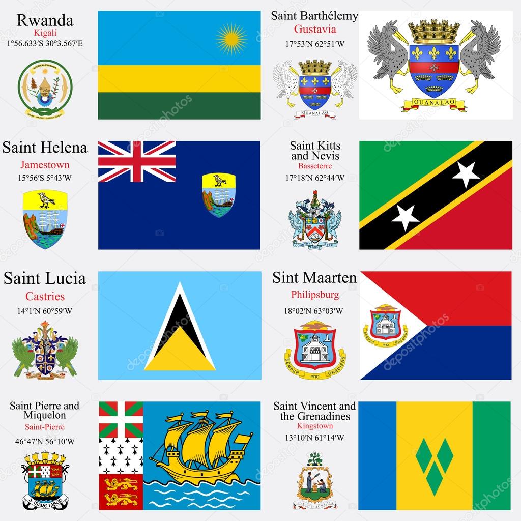 world flags and capitals set 20
