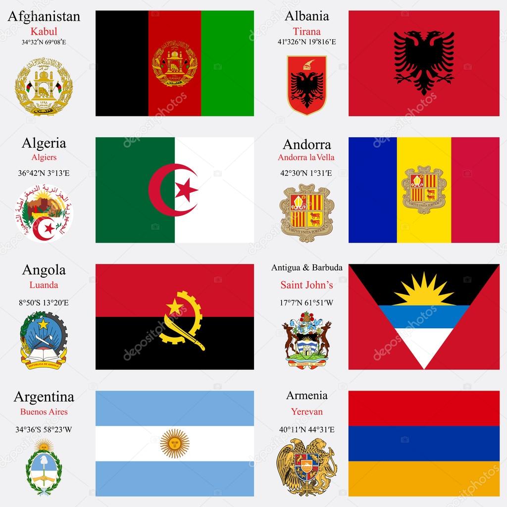All Countries Capitals And Flags Of The World