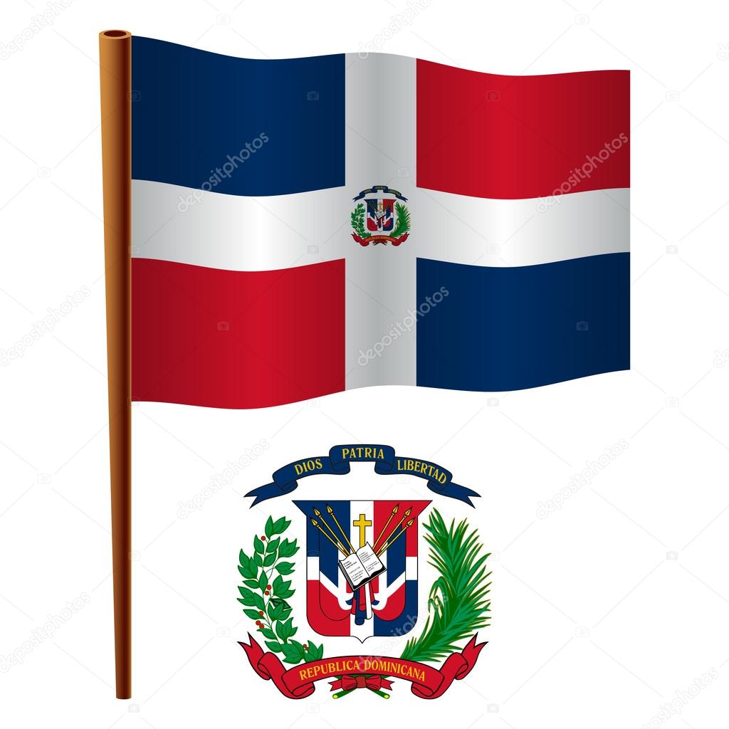 dominican republic wavy flag