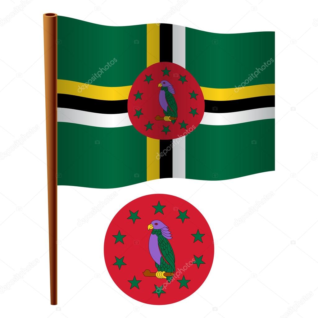 Dominica wavy flag Stock Vector Image by ©robertosch 25065929