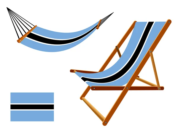 Conjunto de hamaca y silla de cubierta botswana — Vector de stock