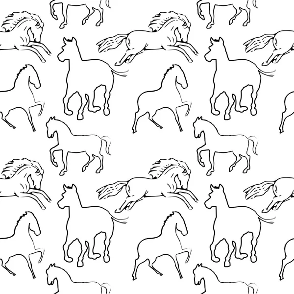 Horse pattern — Stock Vector